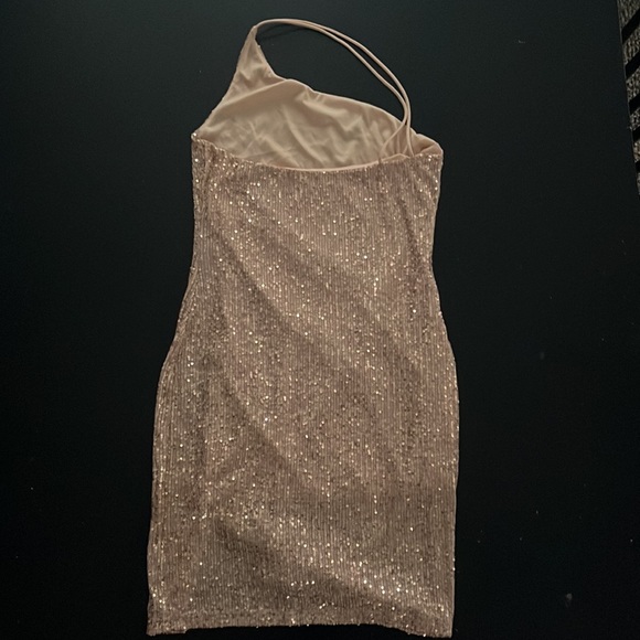 Pink Lily Sequin Dress, Size Medium, Color Rose Gold - Picture 2 of 5